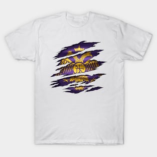 Resplendent Revival: Byzantine Empire Coat of Arms/Flag Tribute T-Shirt